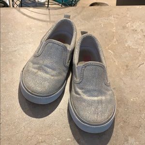 Crazy 8 gold slip ons